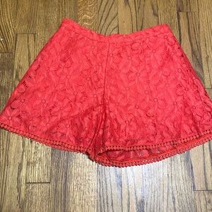 Hollister Floral Lace Shorts